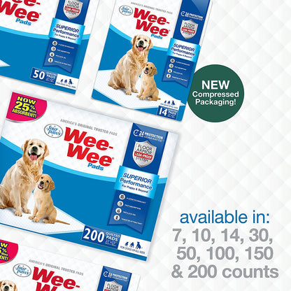 Wee-Wee Premium Performance Dog Training Pads, 200 Count