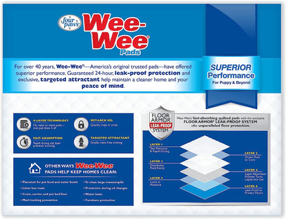 Wee-Wee Premium Performance Dog Training Pads, 200 Count